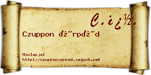 Czuppon Árpád névjegykártya