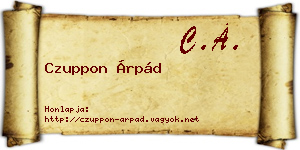 Czuppon Árpád névjegykártya